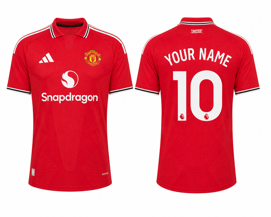 Jersey Junction  Manchester United 26-27 Home Kit  print your name number