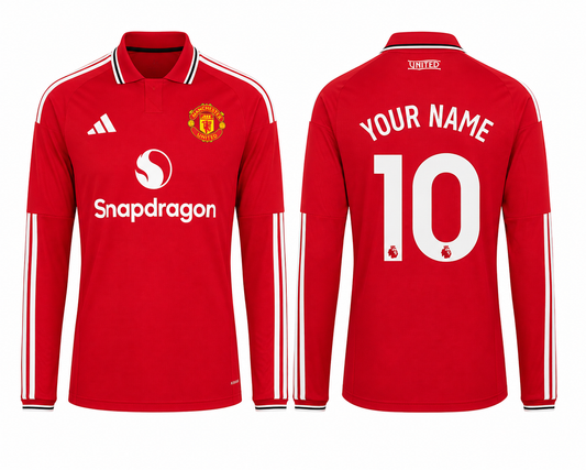 Jersey Junction  Manchester United 26-27 Home Kit  full sleeves print your name number