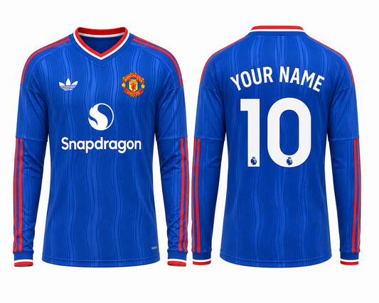 Jersey Junction  Manchester United 26-27 Away Kit full sleeves  print your name number