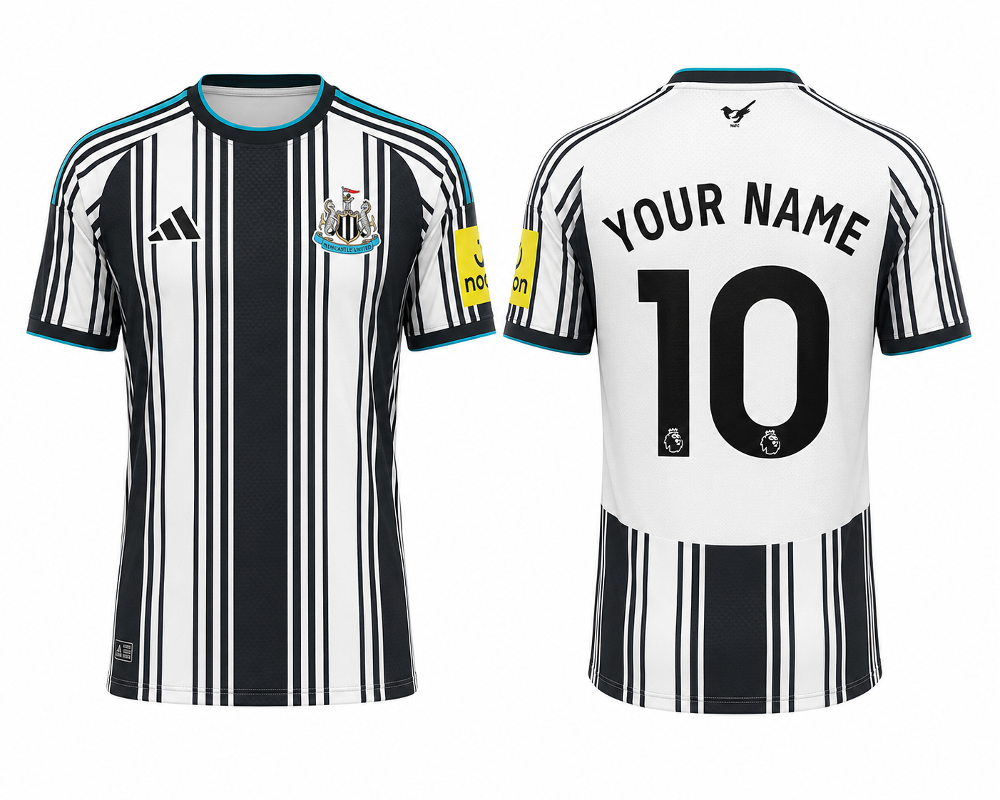 Jersey Junction Newcastle United 26-27 Home Kit print your name number