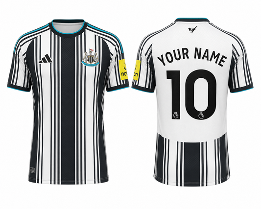 Jersey Junction Newcastle United 26-27 Home Kit print your name number