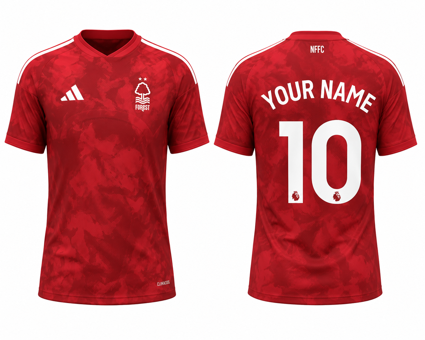 Jersey Junction Nottingham Forest 26-27 Home Kit  print your name number