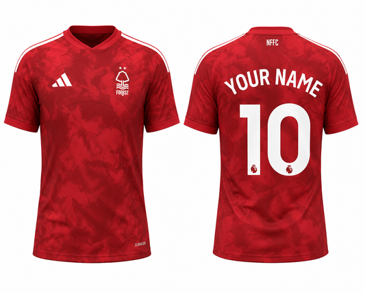 Jersey Junction Nottingham Forest 26-27 Home Kit  print your name number