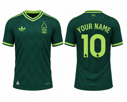 Jersey Junction Nottingham Forest 26-27 Away Kit  print your name number
