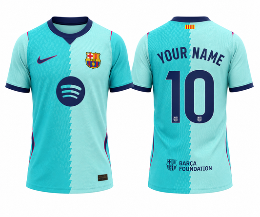 JerseyJunction FC Barcelona 26-27 Third Kit print your name number