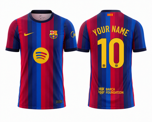 JerseyJunction  FC Barcelona 26-27 Home Kit  print your name number