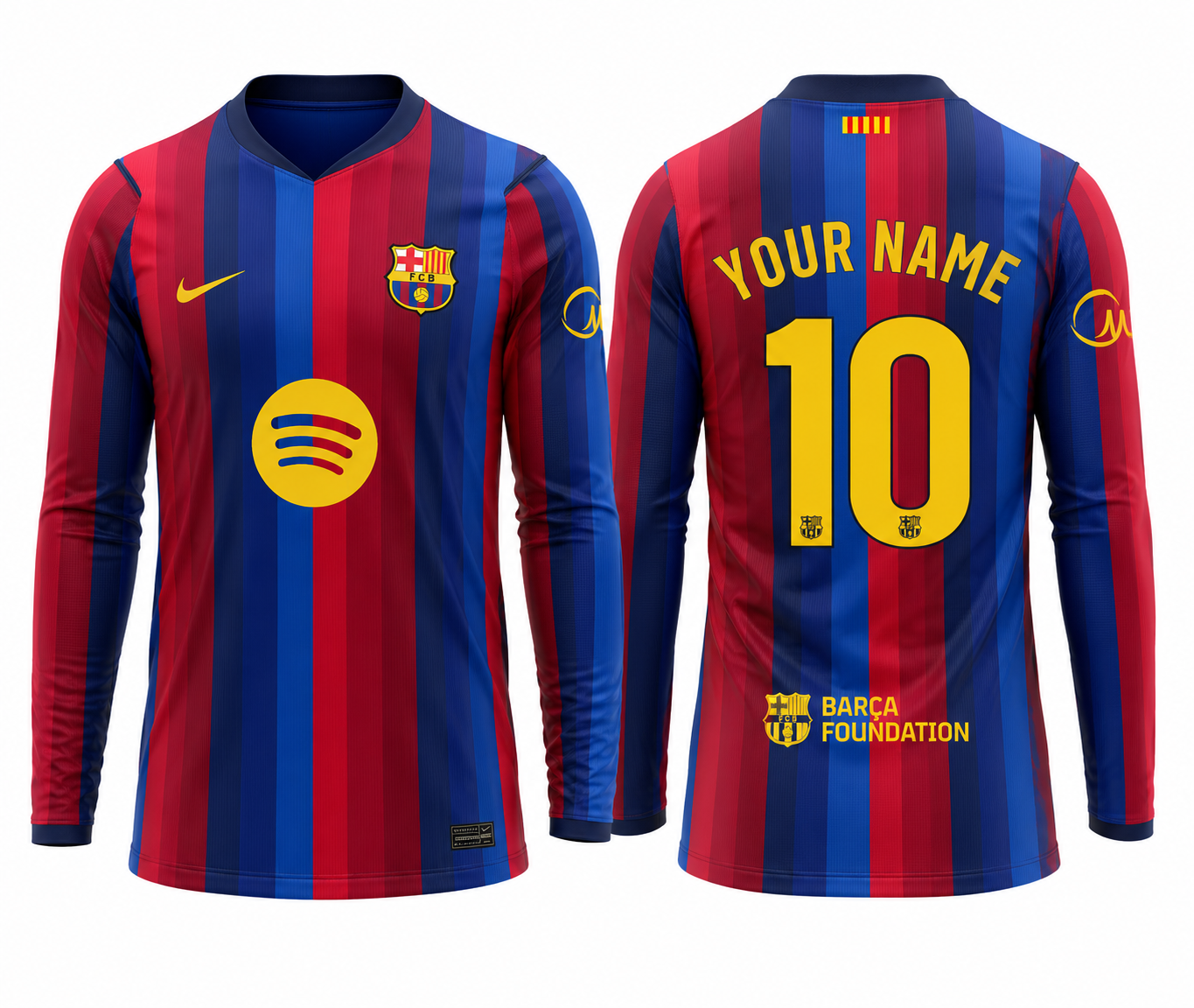 JerseyJunction  FC Barcelona 26-27 Home Kit full sleeves  print your name number