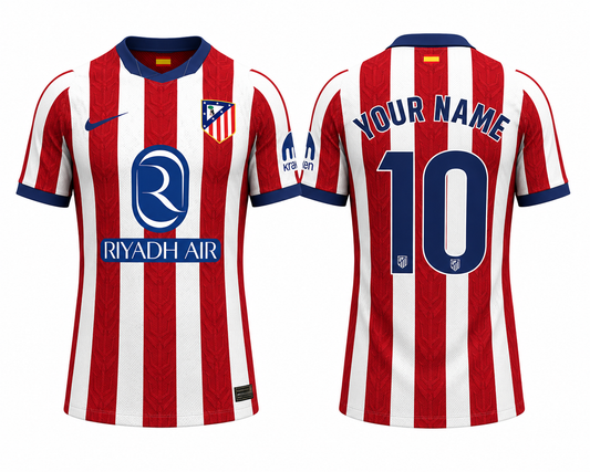 JerseyJunction Atletico Madrid 26-27 Home Kit print your name number