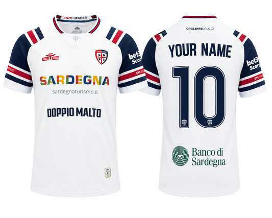 JerseyJunction Cagliari 26-27 Away Kit print your name number