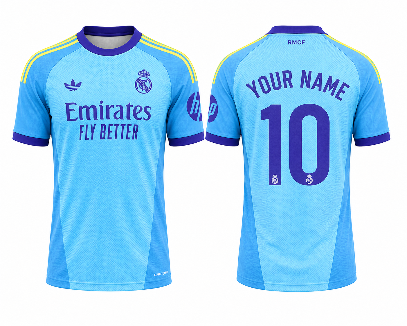 JerseyJunction Real Madrid 26-27 Away Goalkeeper Kit print your name number