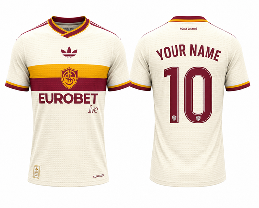 JerseyJunction AS Roma 26-27 Away Kit print your name number