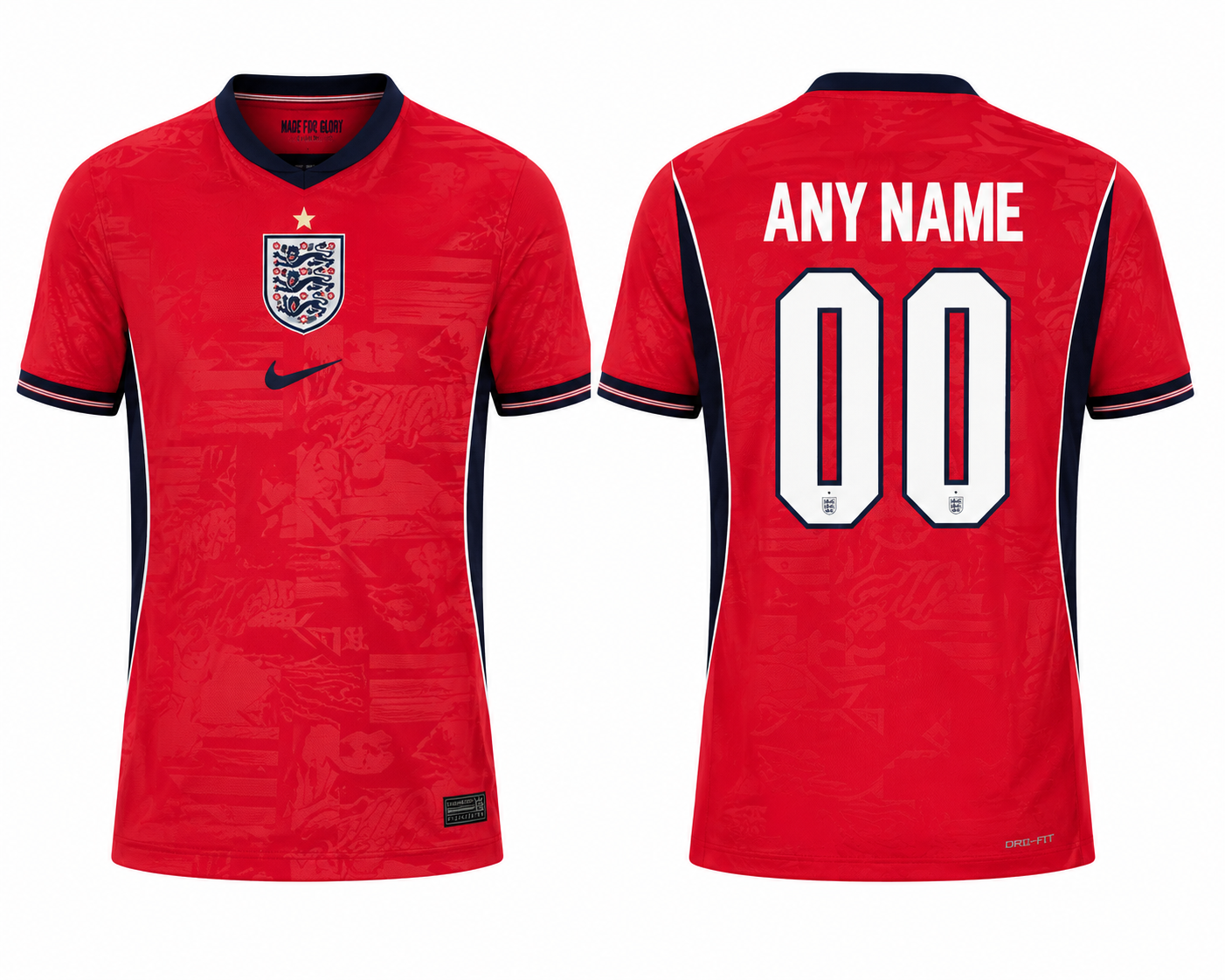 England World Cup 2026 Away Jersey Customisable