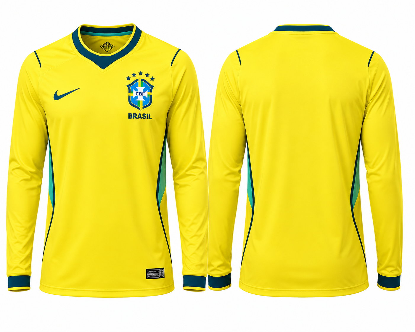 Brazil Home Jersey 2026 Worldcup Long Sleeves Customizable