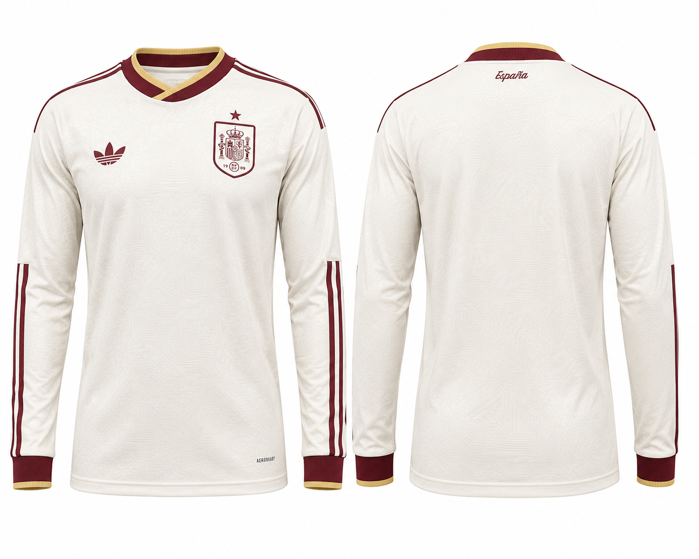 Spain Away Jersey 2026 Worldcup Long Sleeves Customizable