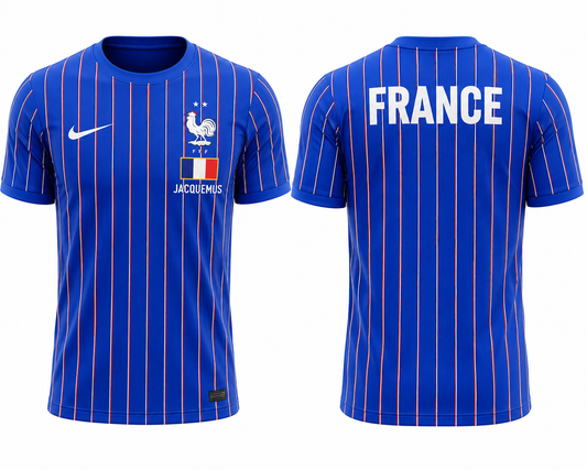 JerseyJunction France Blue Pinstripe Special Edition Jersey 2026 – Premium Fan Version