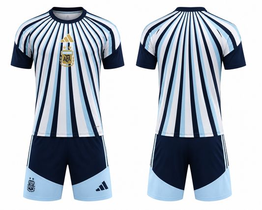 JerseyJunction Argentina Sky Blue Football Jersey & Shorts Set 2026 – Custom Name & Number