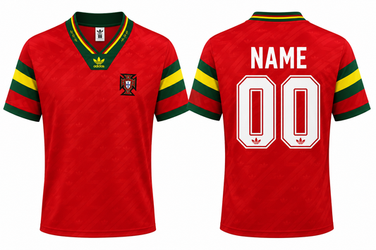 Jerseyjunction Portugal 1990 Home Retro Football Jersey | Custom Name & Number Soccer Jersey