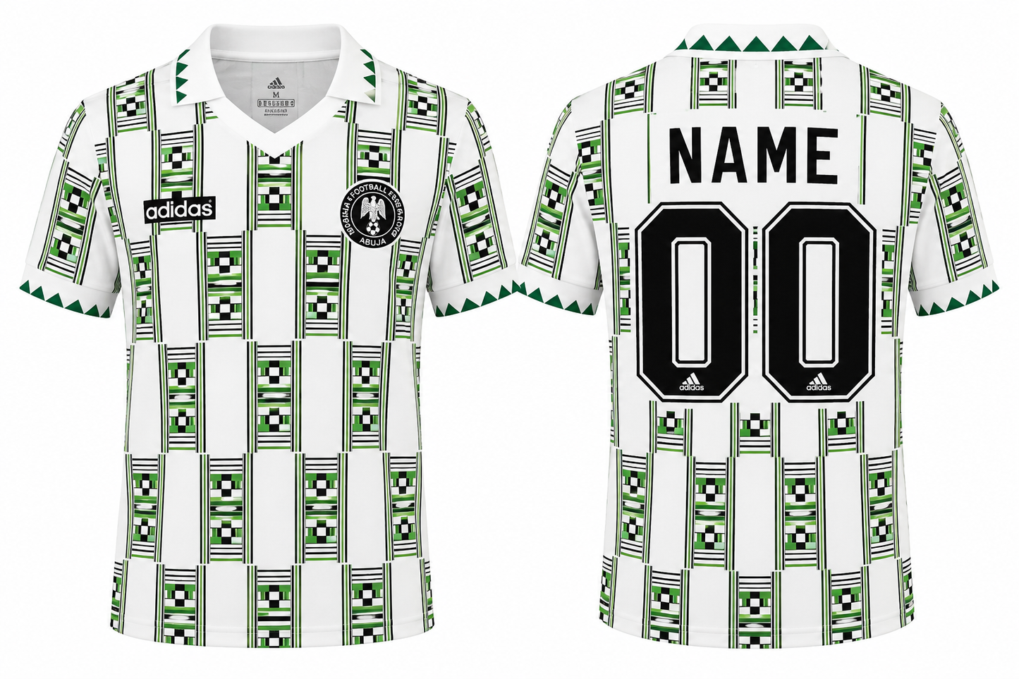 Jerseyjunction Nigeria 1994 Away Retro Football Jersey| Custom Name & Number