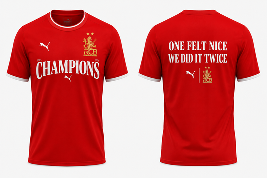 Rcb Fan jersey 2 stars 2026 design red white