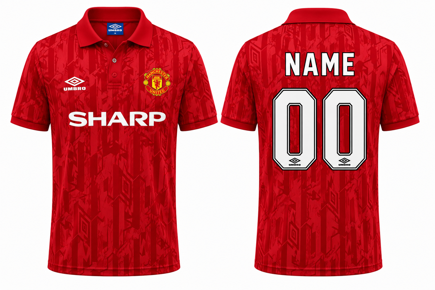 Jerseyjunction Manchester United 1992-94 Home Retro Jersey| Custom Name & Number