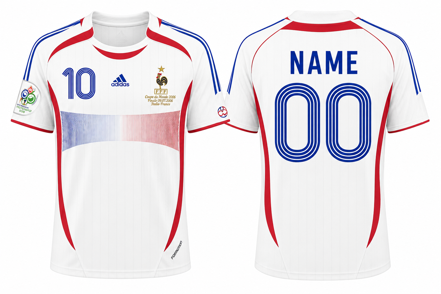 Jerseyjunction France 2006 ZIDANE 10 Away Retro Jersey| Custom Name & Number