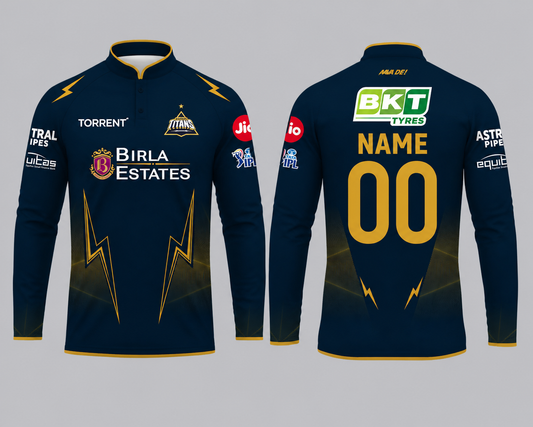 JerseyJunction Customized GUJRAT TITANS  latest 2026 jersey Full Sleeves print name number