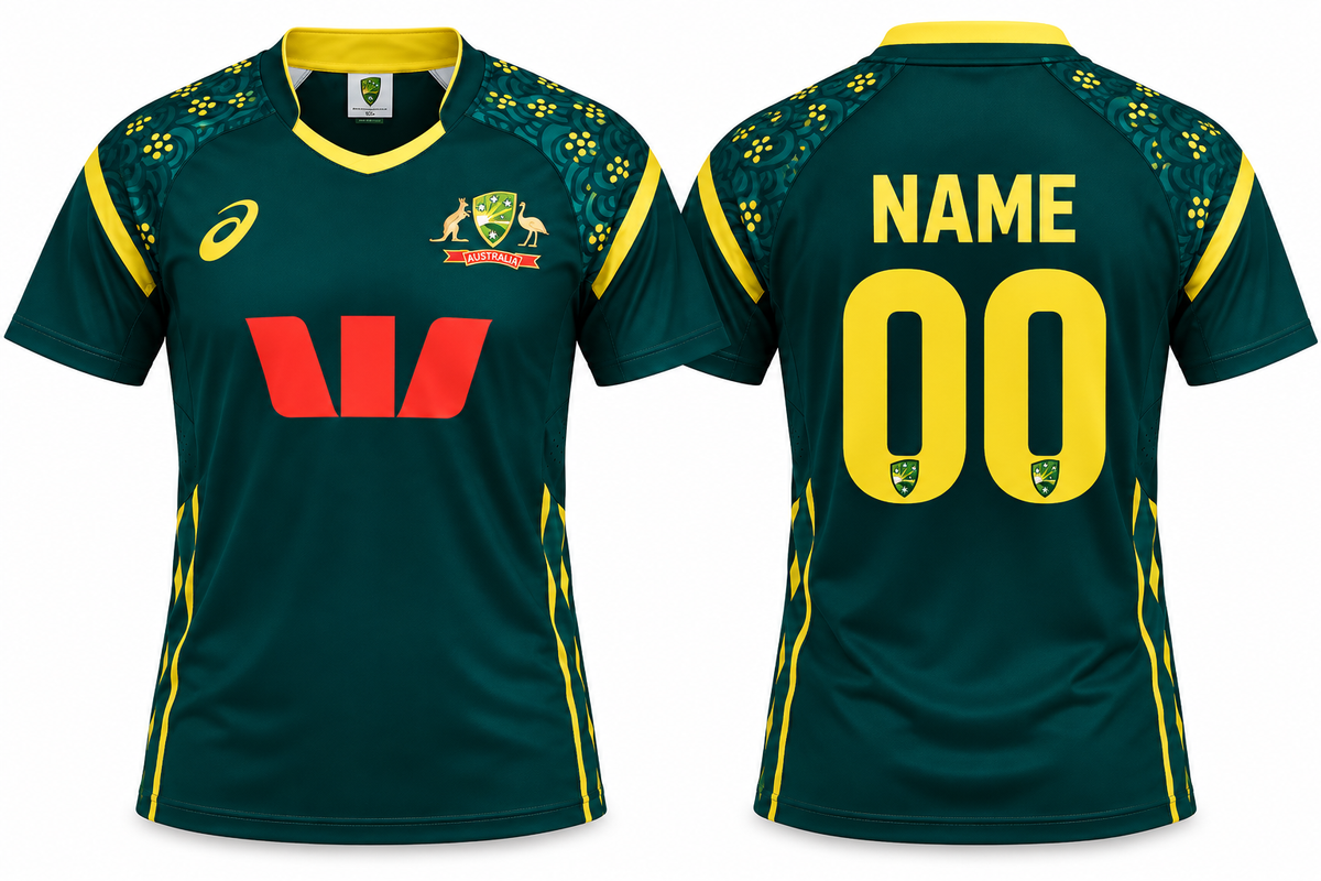 Jerseyjunction Australia cricket fan t20 2025/26 jersey - Print your name number