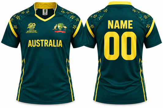 Jerseyjunction Australia cricket fan t20 worldcup 2025/26 jersey - Print your name number