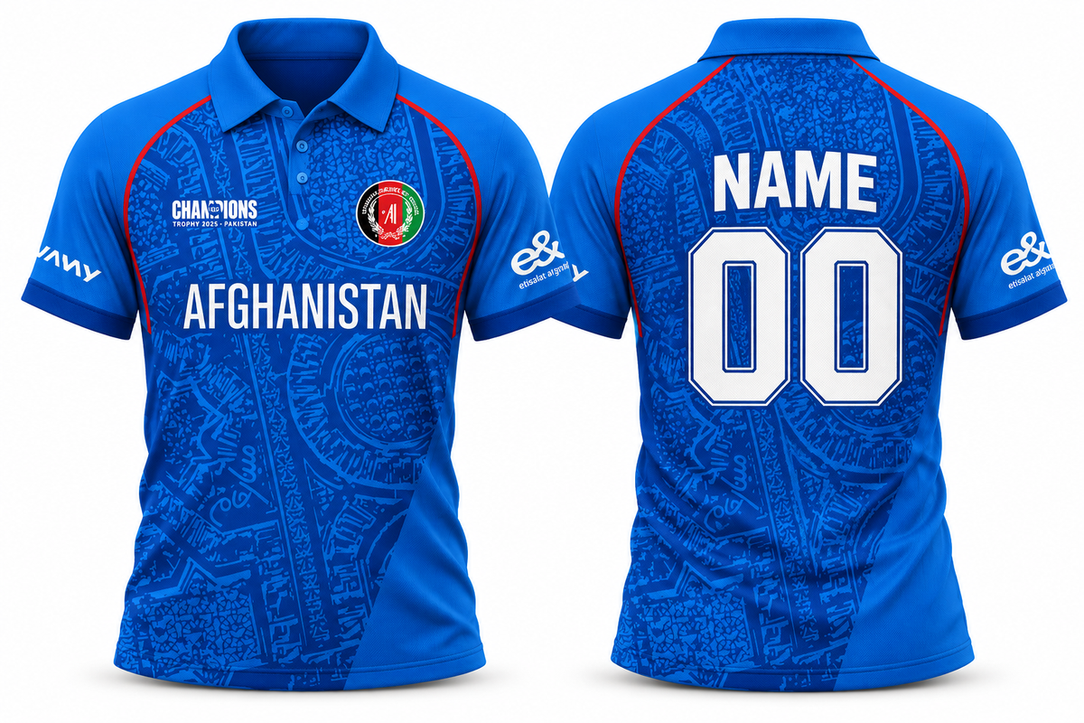 Jerseyjunction Afganisthan 2025 Champions trophy odi jersey - Print your name number