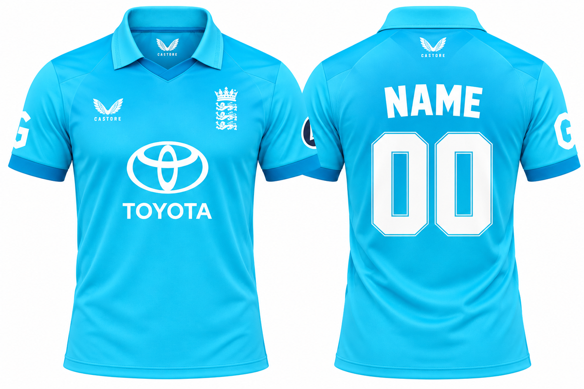Jerseyjunction England odi 2026/27 jersey - Print your name number