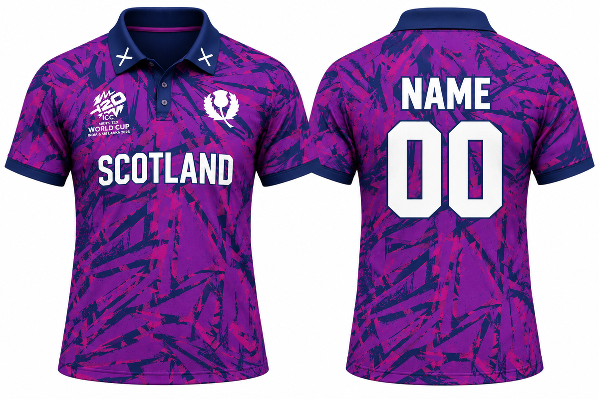 JerseyJunction Scotland t20 worldcup 2026 Halfsleeve - Print your name number