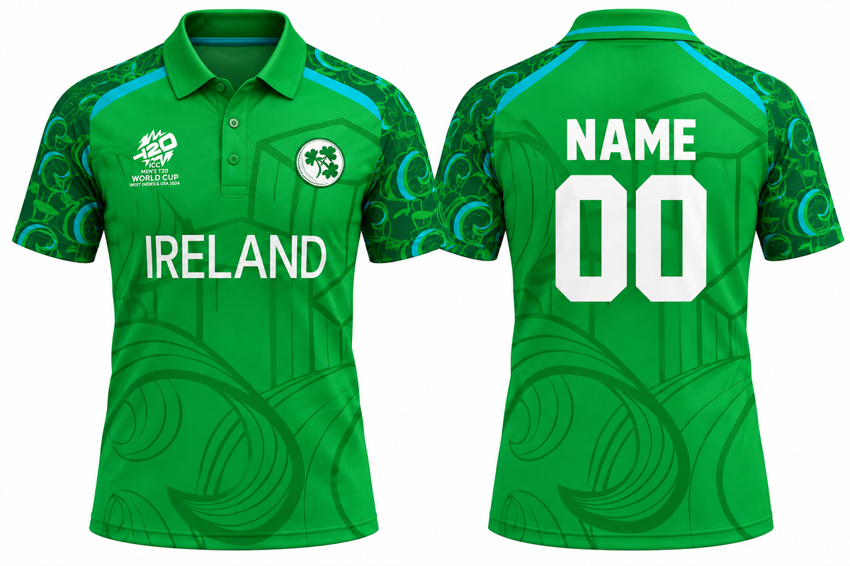 JerseyJunction Ireland 2026 cricket half Jersey- Print your name number