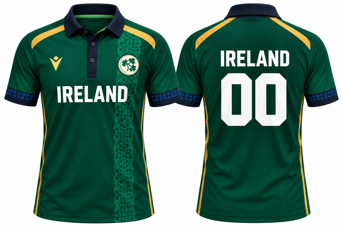 JerseyJunction Ireland cricket half Jersey- Print your name number