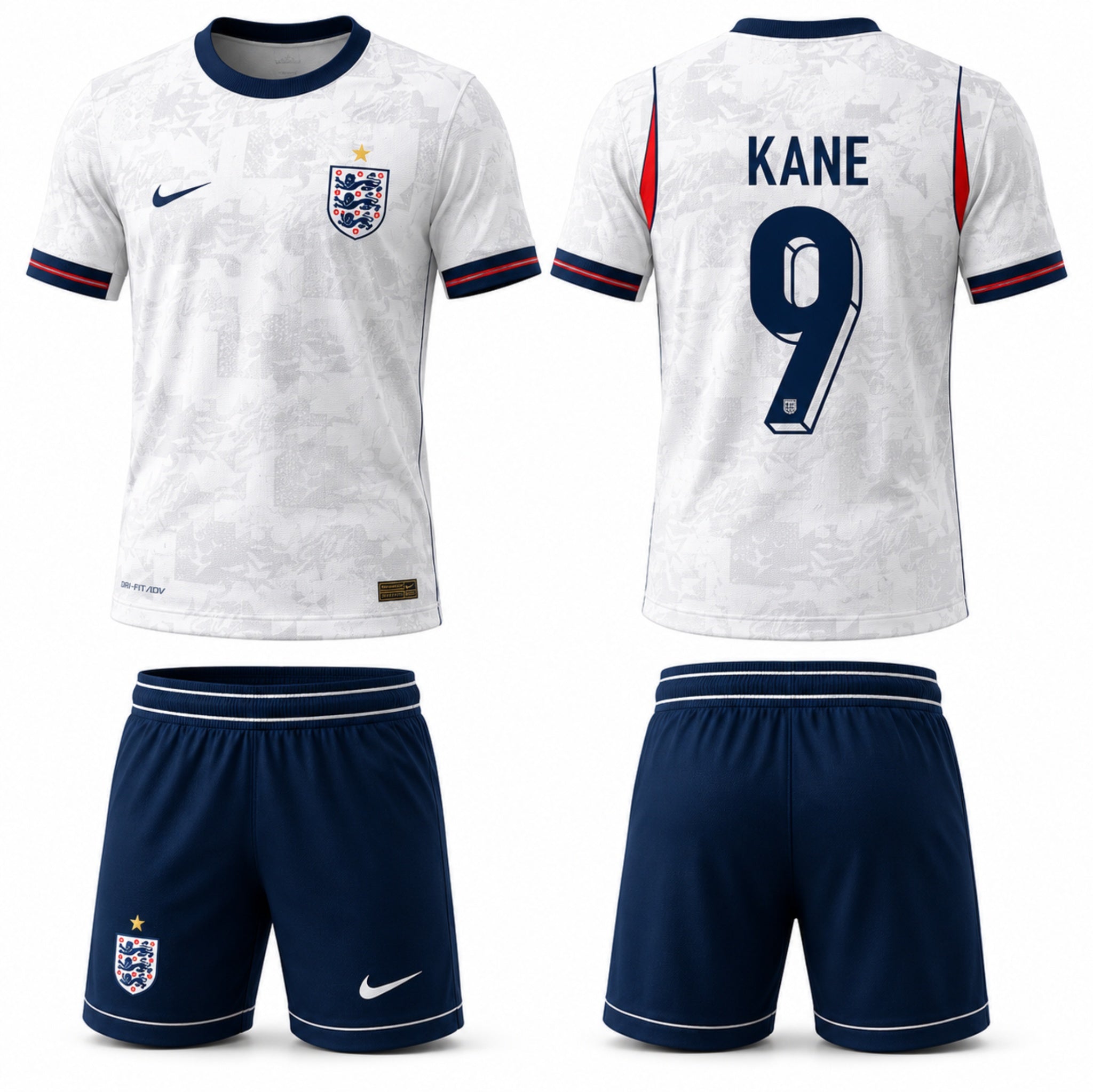 England White Custom Football Jersey & Shorts Set – Personalized Name ...