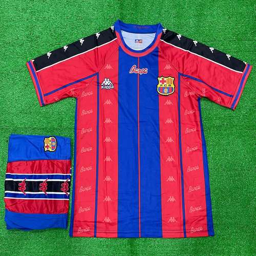 FC Barcelona Home 1997-98 Retro Jersey with Shorts