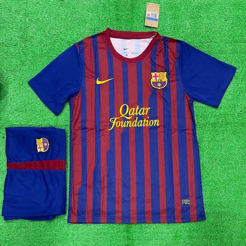 FC Barcelona Home 2011-12 Retro Jersey with Shorts