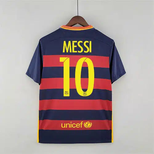FC Barcelona Home 2015-16 Messi Retro Jersey