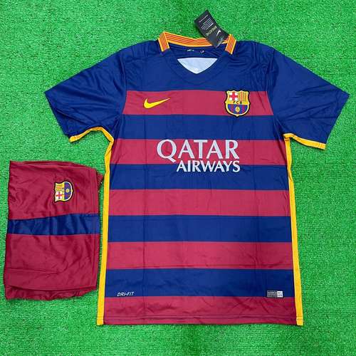 FC Barcelona Home 2015-16 Retro Jersey with Shorts