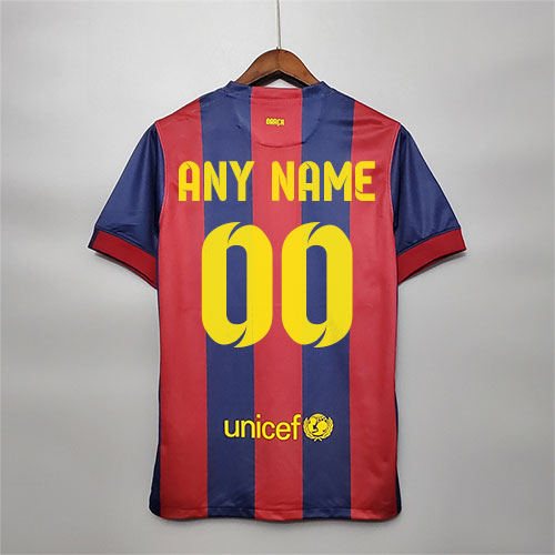 FC Barcelona Home 2014 15 Retro Jersey Customisable