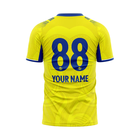 JerseyJuntion Customized Replica Kerala Blasters Home Jersey Fan Version-2025-26