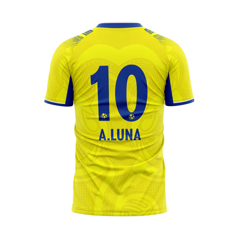JerseyJuntion Customized Replica Kerala Blasters Home Jersey Fan Version-2025-26
