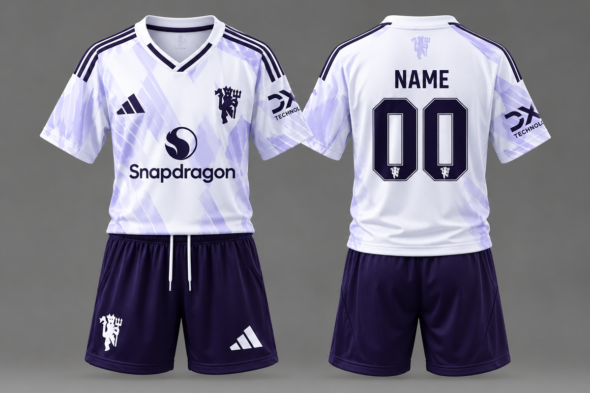 Manchester United Away Kit with shorts 2025/26