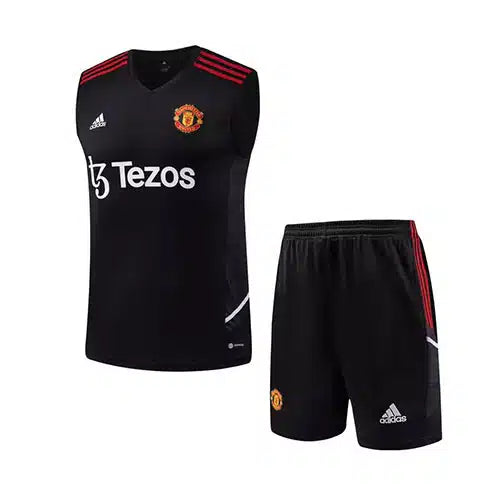 Manchester United Black Tank Top with Shorts