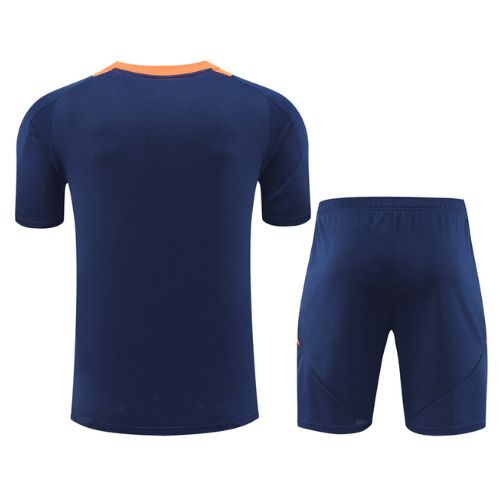 Manchester United Blue Orange Training Jersey with Shorts