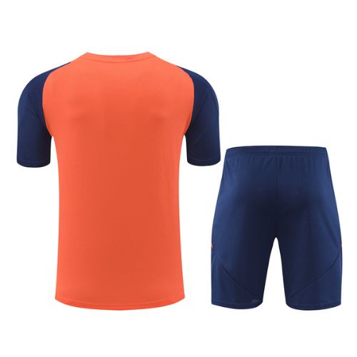 Manchester United Orange Blue Training Jersey with Shorts