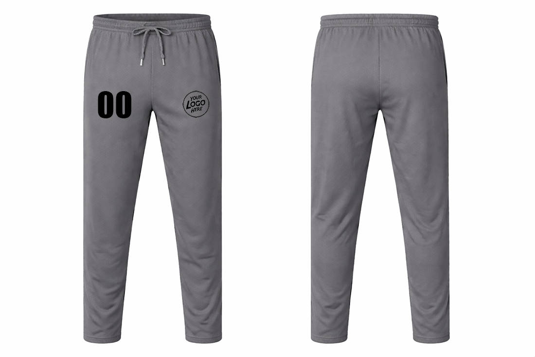 Customized Grey Track Pant with Logo, Number & Design Printing