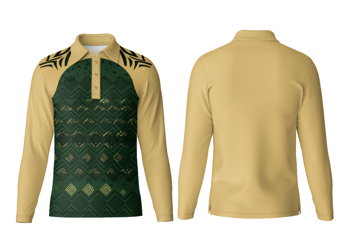 Stylish Polo Neck Full Sleeve Custom Jersey Top