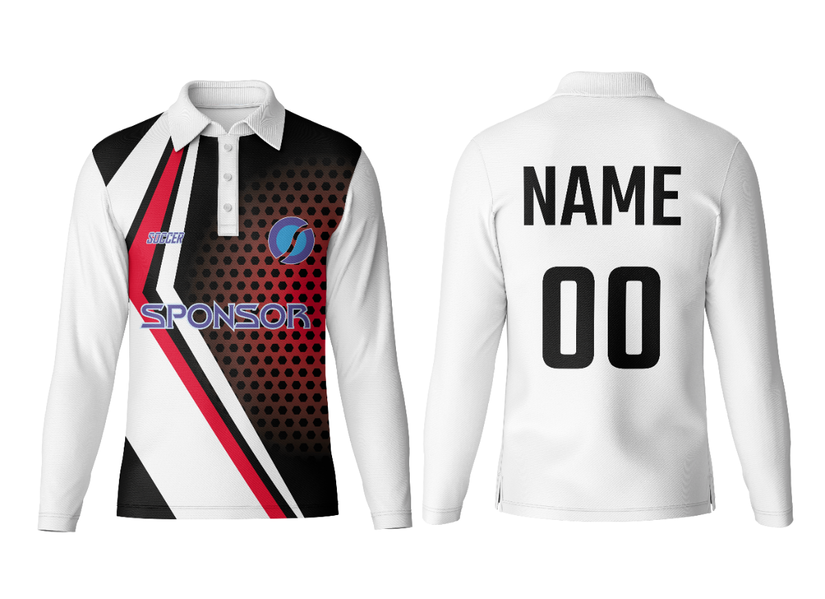 Customized Polo Neck Full Sleeve Jersey for Company Staff
