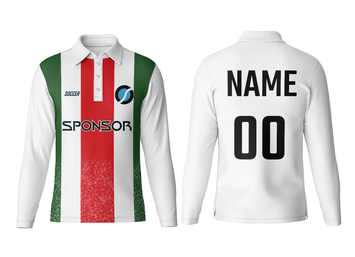 Customized Polo Neck Full Sleeve Jersey for Branding