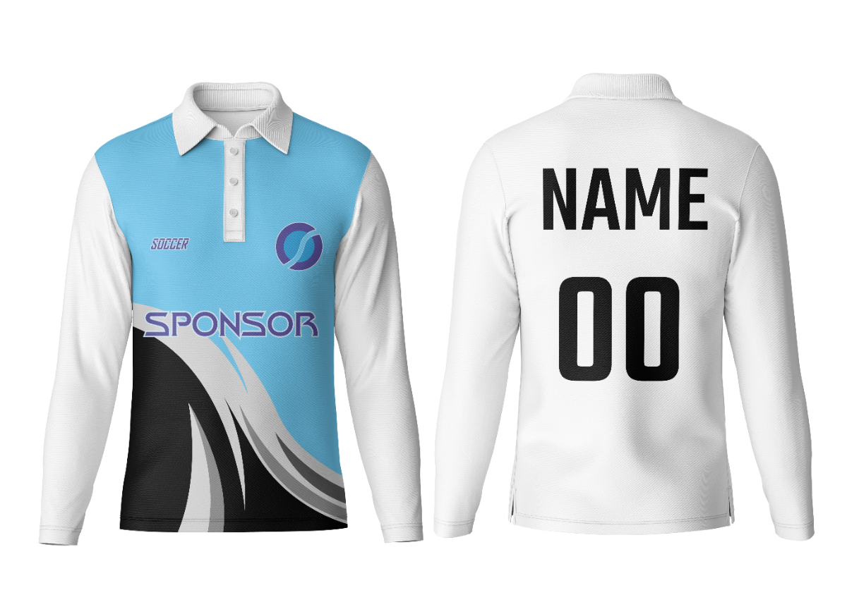 Premium Custom Polo Collar Full Sleeve Jersey